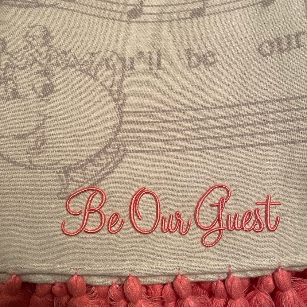 Disney “Be our Guest” throw blanket.
